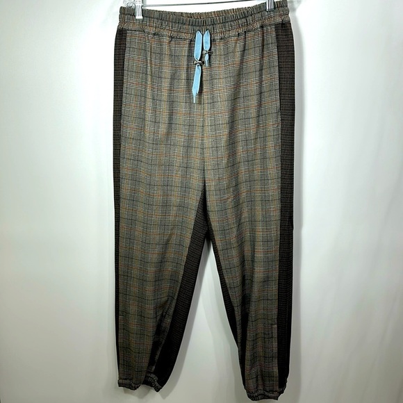 Zadig & Voltaire Parole mix plaid tartan houndstooth pants size 40 - Picture 1 of 12